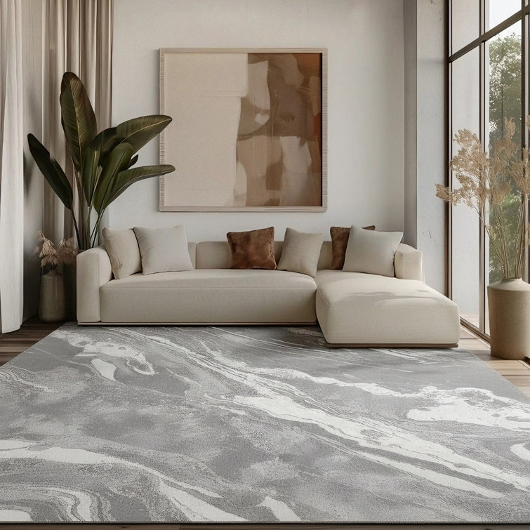 Galaxy Series Abrstract Black/Gray/Ivory/Beige Area Rug