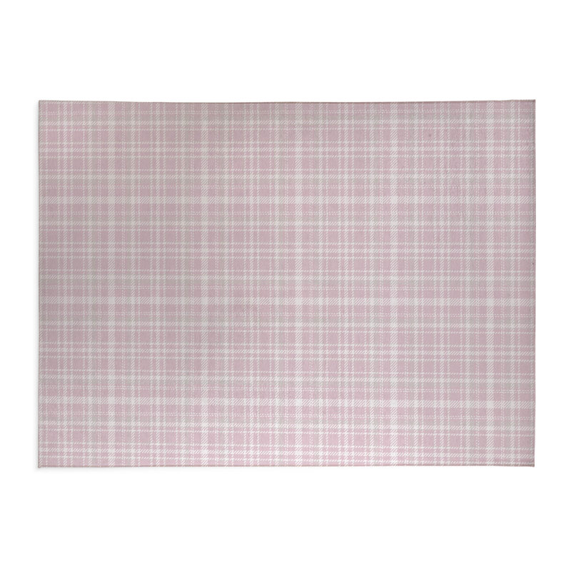 Tapis de cuisine Rocky Tartan, Rectangulaire 2 pi x 3 pi, Rose