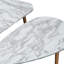 Ensemble de 2 tables gigognes gigognes, table triangulaire, table ovale, table basse de loisirs de style contemporain-625632328