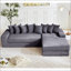 Nouveau canapé-lit modulaire surdimensionné New Arrived, canapé-lit convertible en forme de L avec huit coussins décoratifs-1414239634