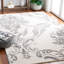 Tapis floral ivoire / gris en laine / coton touffeté à la main Evanthia-1517179966