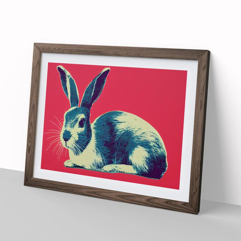Pop Hare - Framed Print, 46cm H x 64cm W x 2cm D