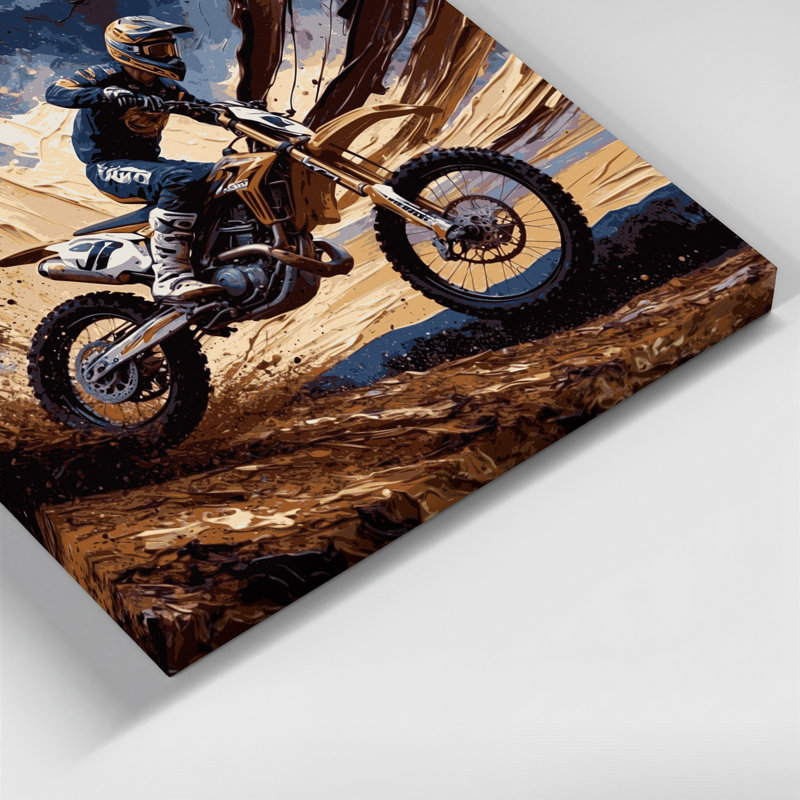 Art mural en toile Sports Motocross, H 20 po x l 24 po