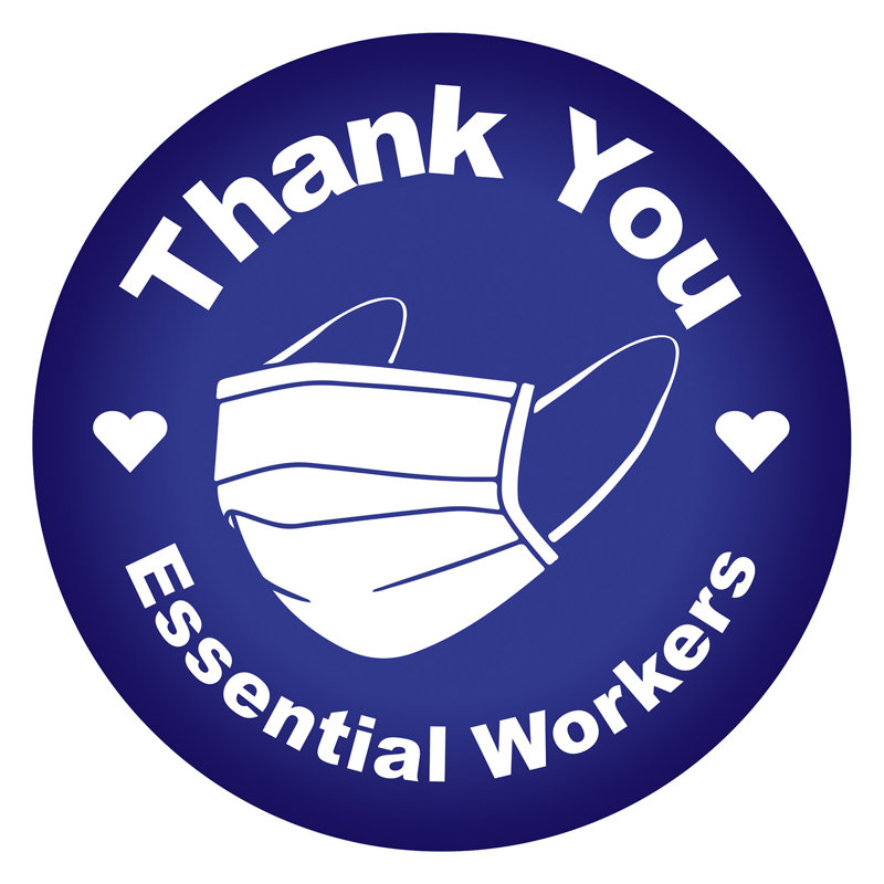 Bouton «Thank You Essential Workers»