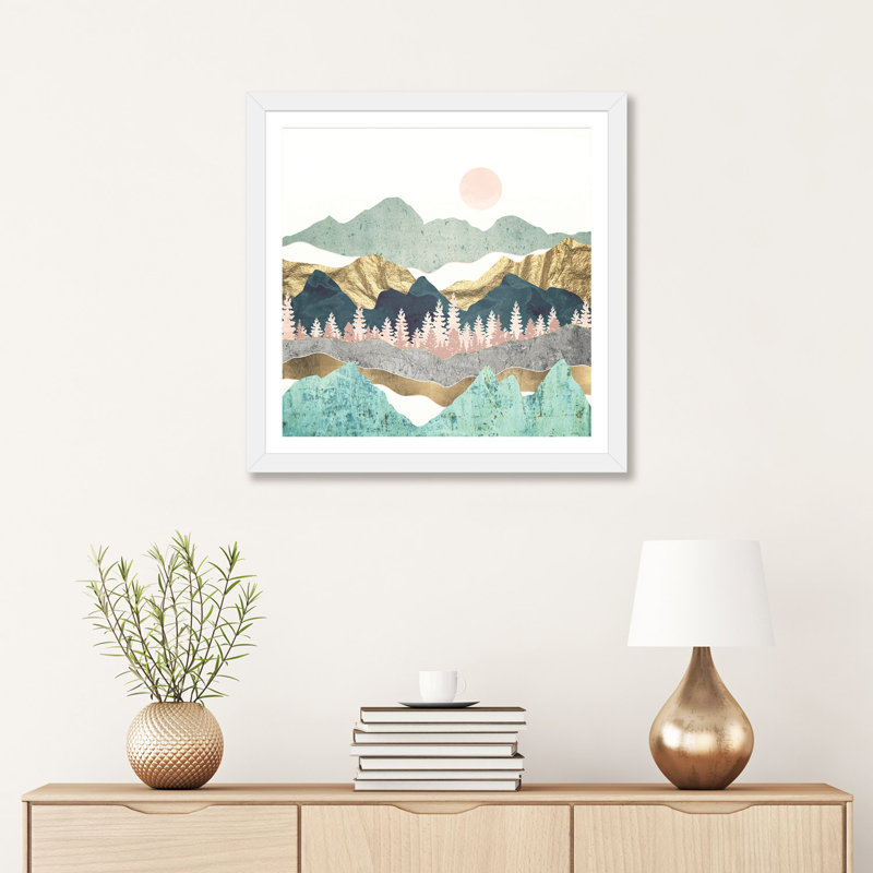 Summer Vista - Imprimé, H 24 po x l 24 po x p 1 po, Encadré par un papier blanc