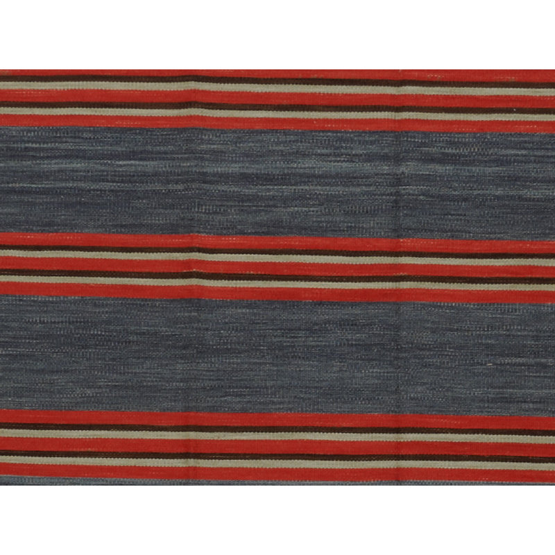 Striped Area Rug in Blue/Orange