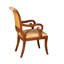 Empire Leather Arm Chair in Beige/Walnut-1391431800-1391431799