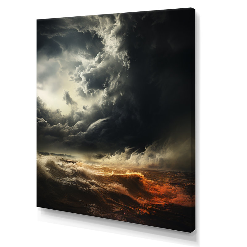 Layah Grey Tornado Fury, reproduction d'art sur toile, H 40 po x l 30 po x P 1,5 po, Toile tendue
