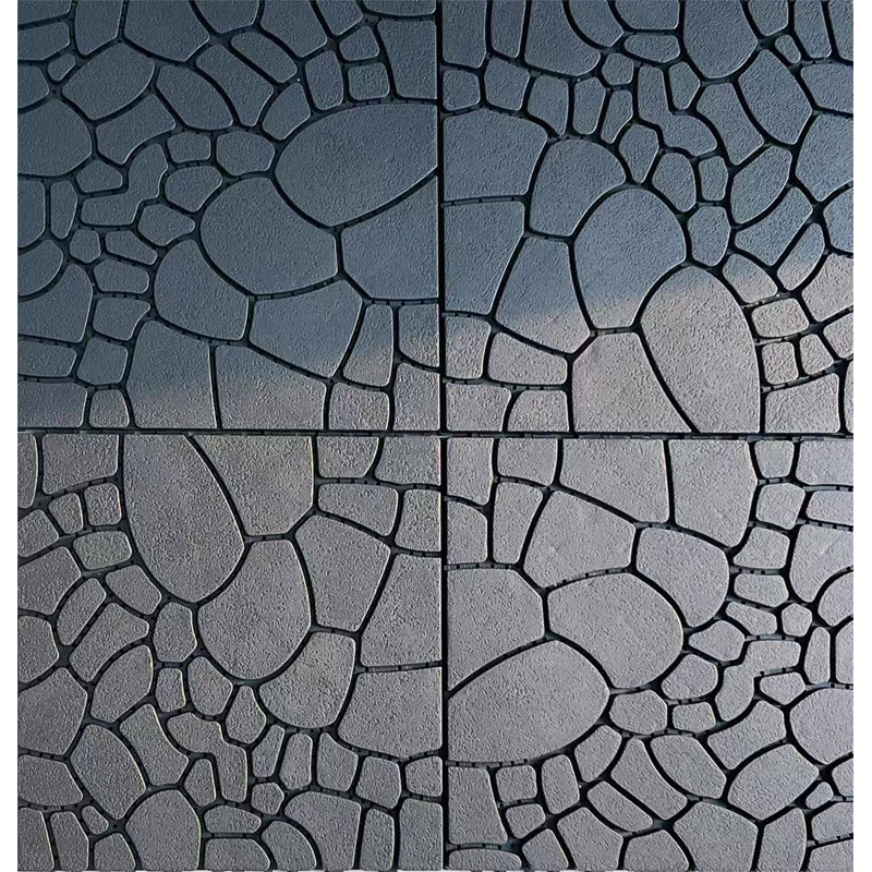 Carreaux de patio en pierre de 12 po à texture de pierre, carreaux de terrasse à emboîtement de module de bricolage, carreaux de cour faciles et rapides à installer pour le porche, le balcon de la piscine, la cour arrière, 44 pièces