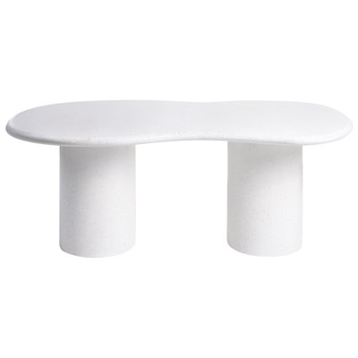 Garden Dining Table SIRMIONE 200 cm 110 cm Terrazzo Effect White Terrazzo