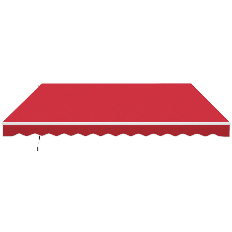 Auvent de patio rétractable, L 141,6 po x P 98,4 po, Sans motif, Vert