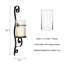 Ensemble de 2 appliques murales en verre / fer