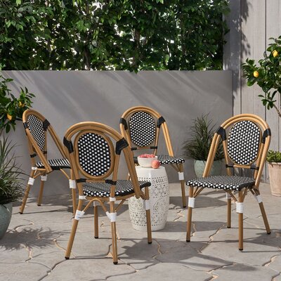 Bayou Breeze Metal Outdoor Dining Side Chair | Wayfair