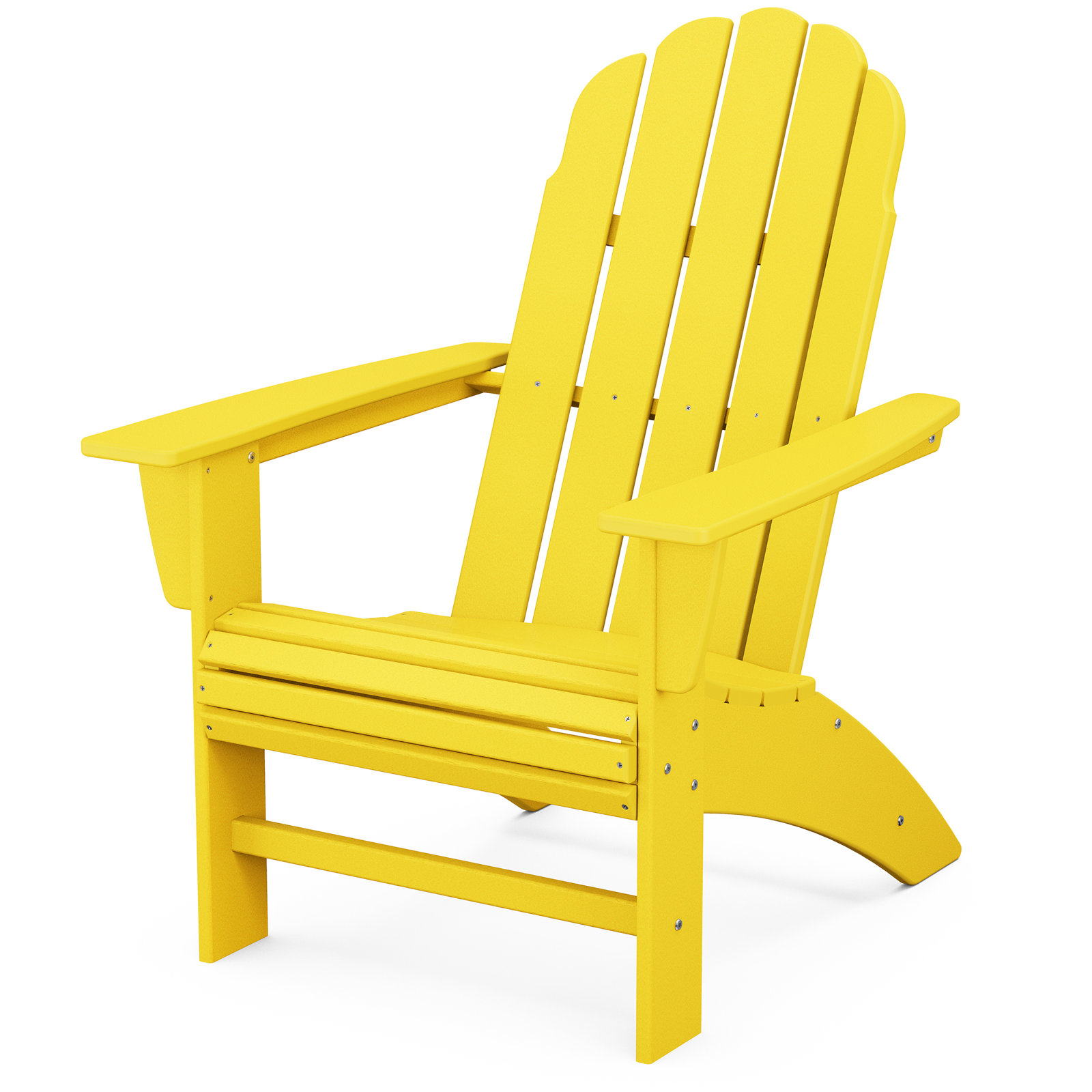 POLYWOOD Vineyard Curveback Resin Adirondack Chair, Lemon
