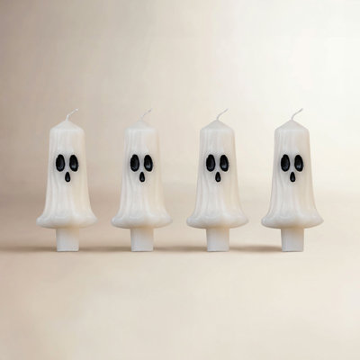 Ghostly Paraffin Wax Taper Candle Set