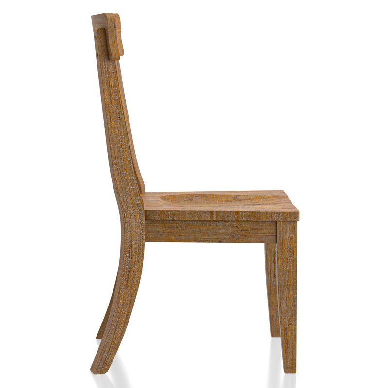 Alyisa 17.5'' H Solid Wood Side Chair, Brown