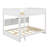 Queen Over Queen Bunk Bed With Storage Cabinets And Charging Station, Wood Bunk Bed With Storage Bookcase Shelves-117530981