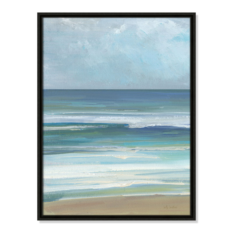 «Gentle Waves I Print» par Sally Swatland, Espresso, H 25,5 po x l 19,5 po