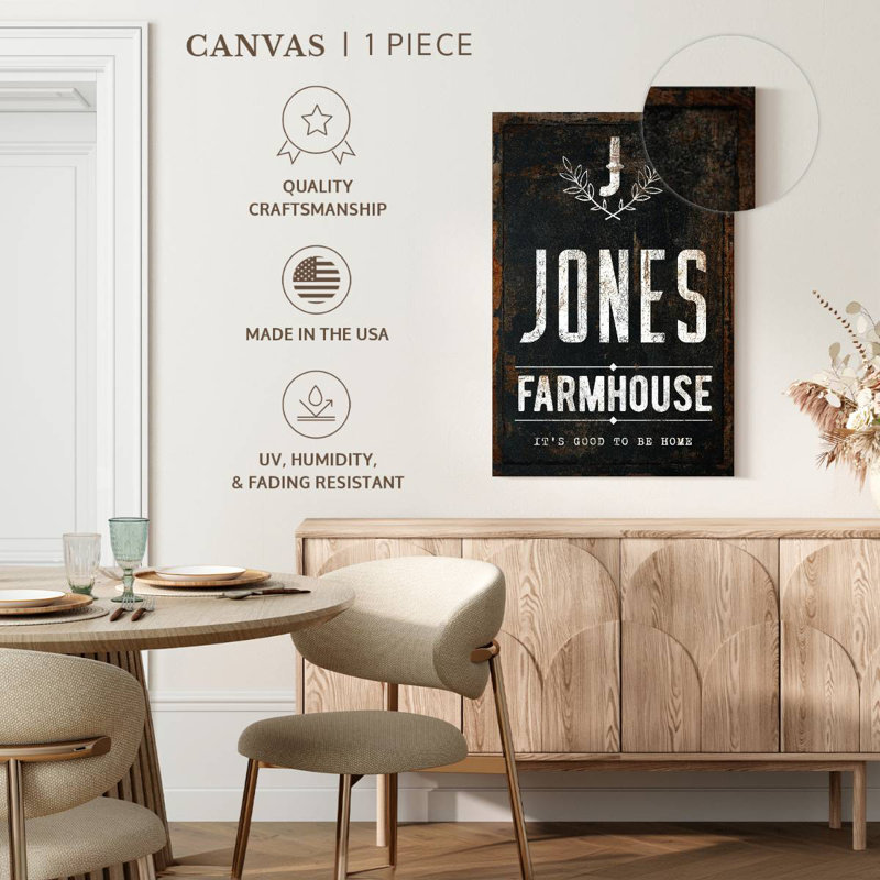 Kema Jones Farmhouse Wall Sign, 48" H x 32" W