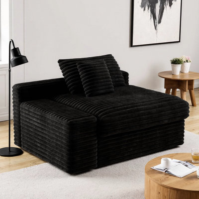Chaise longue modulaire en tissu sans assemblage 008b2l
