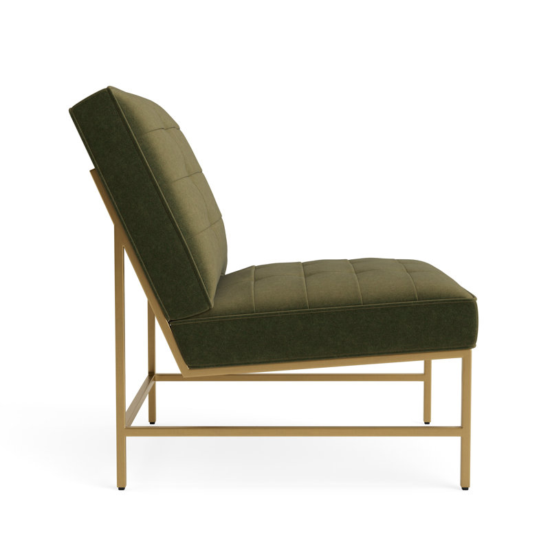 Major Chair, Performance Velvet - Balsam, Brushed Brass