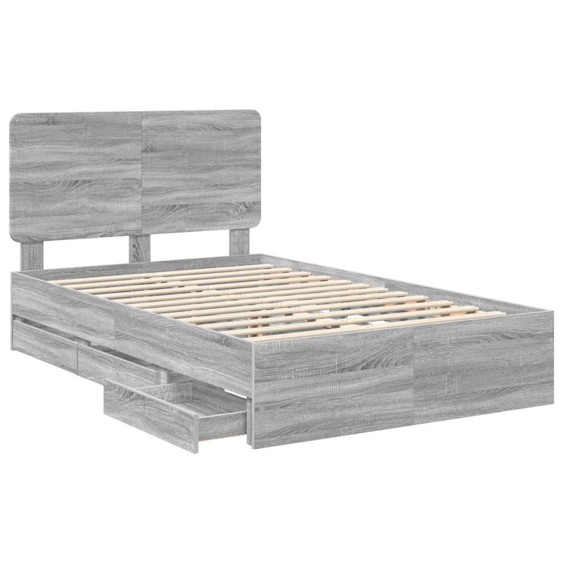 Bed, Small Double (4'), Grey Sonoma