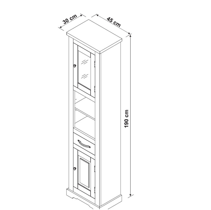 Mcleod Solid Wood Linen Cabinet