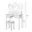 Ensemble de meuble-lavabo avec tabouret et miroir Highview-1287932418