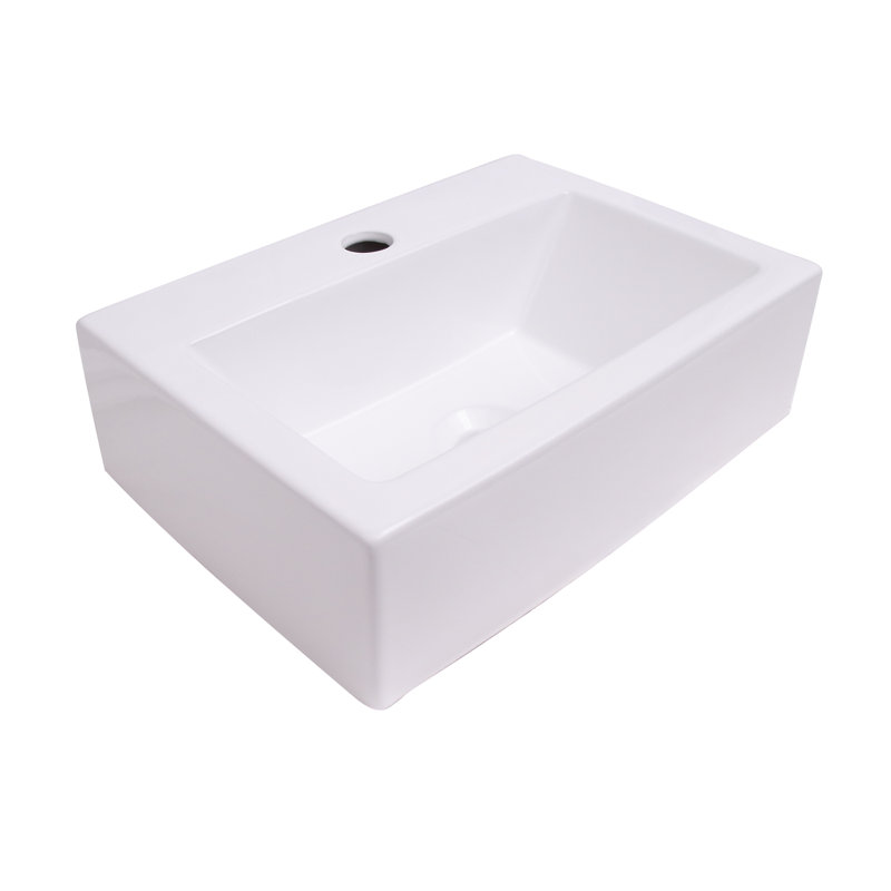 Barclay Sophie 12.25'' White Vitreous China Rectangular Bathroom Sink