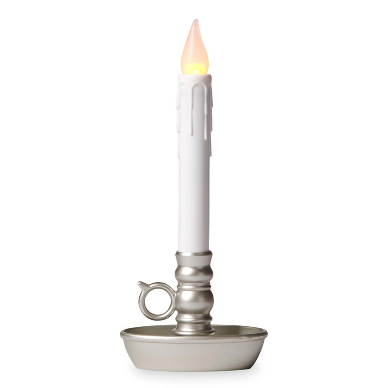 Flameless Unscented Candle, Pewter
