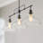 3 - Light Glass Kitchen Island Pendant Light