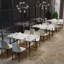 Funke Stone Top Metal Base Dining Table-1888359446