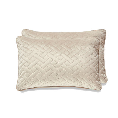 LOS AGENLES Chevron Microsuede Reversible Throw Pillow