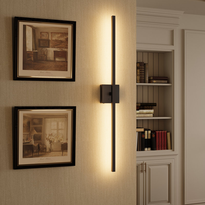 Large Dimmable Cordless LED Wall Sconce With Remote, Battery Operated Wall Sconce Non-hardwired, 40" H x 4.72" W x 4.72" D