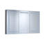 48 po L x H 30 H Armoire à pharmacie en aluminium argenté avec miroir, conduit, horloge