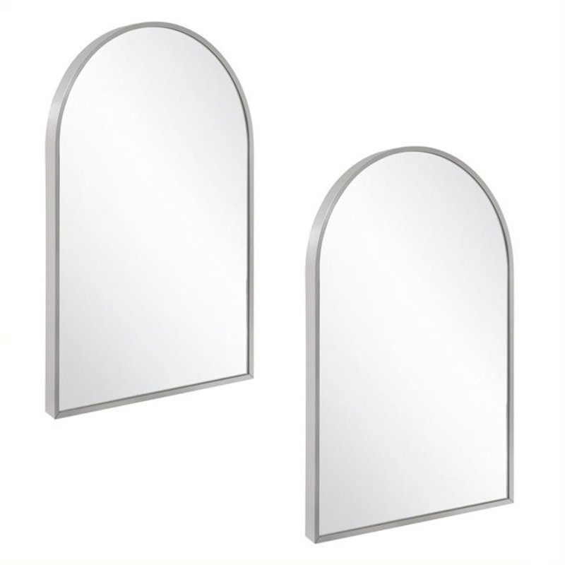 Miroir d'appoint arqué, salon, chambre à coucher, meuble-lavabo, ensemble de 2, 589960, 30 po x 20 po, Doré