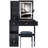29.2" Small Size Left Drawer Desktop Vanity Table + Cushioned Stool