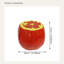 Pomegranate Resin Accent Stool, 13.78 x 12.2 Inches, Red