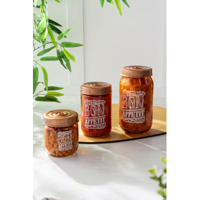 Elegant Glass Jar Set (3 Pieces), 1.8 Qt, 2.0 Qt, 3.4 Qt | 100% Glass with Durable Plastic Lids | Ideal for Kitchen Storage, Organizing, and Displaying | Stylish and Functional Design, Perfect for Any Home