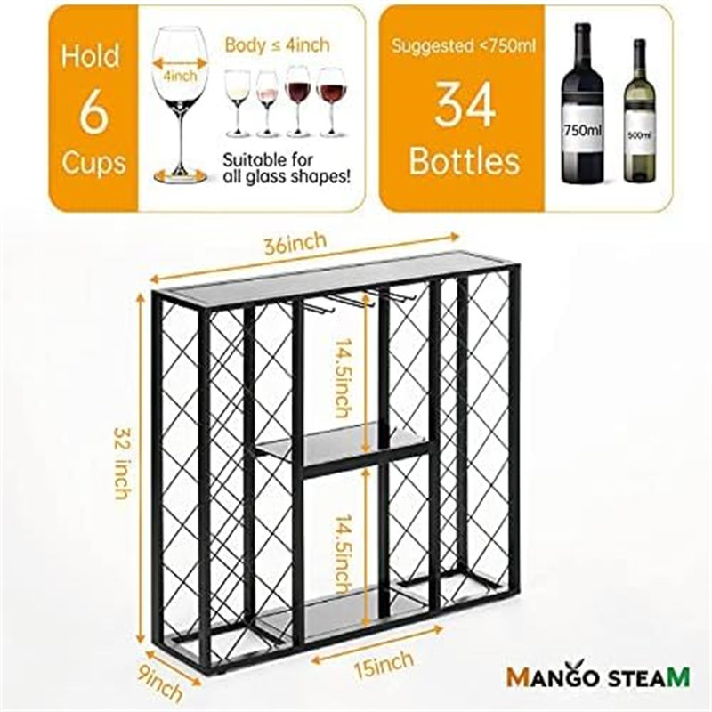 Support à vin de préparation pour 34 bouteilles