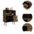 Wengue 4-Bottle 2-Drawer Bar Cabinet