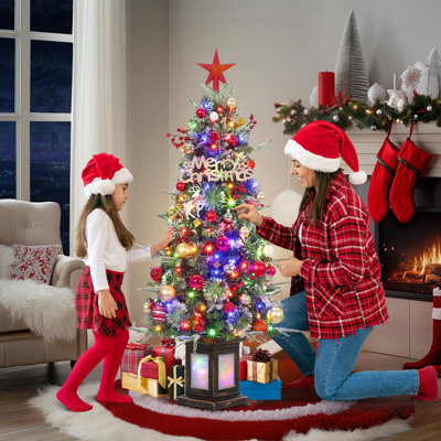 0.37' H Lighted Artificial Christmas Tree