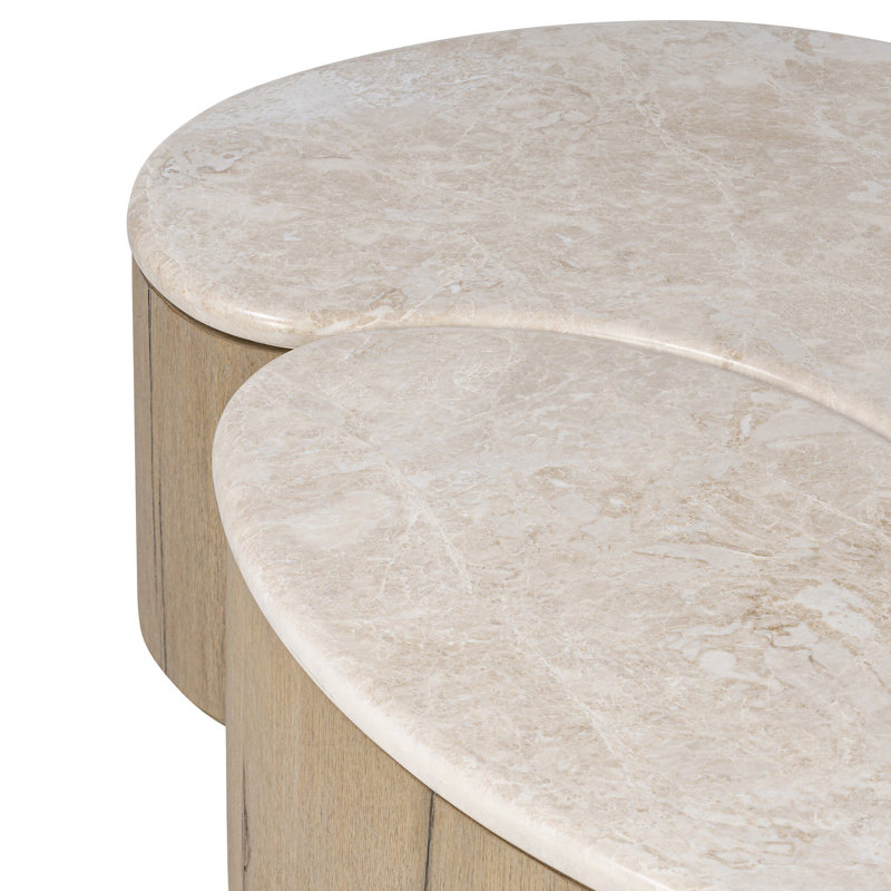 Ingrid Coffee Table-Cappuccino Marble