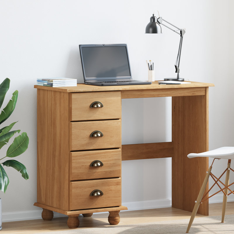 Solid Wood Writing Desk, Natural