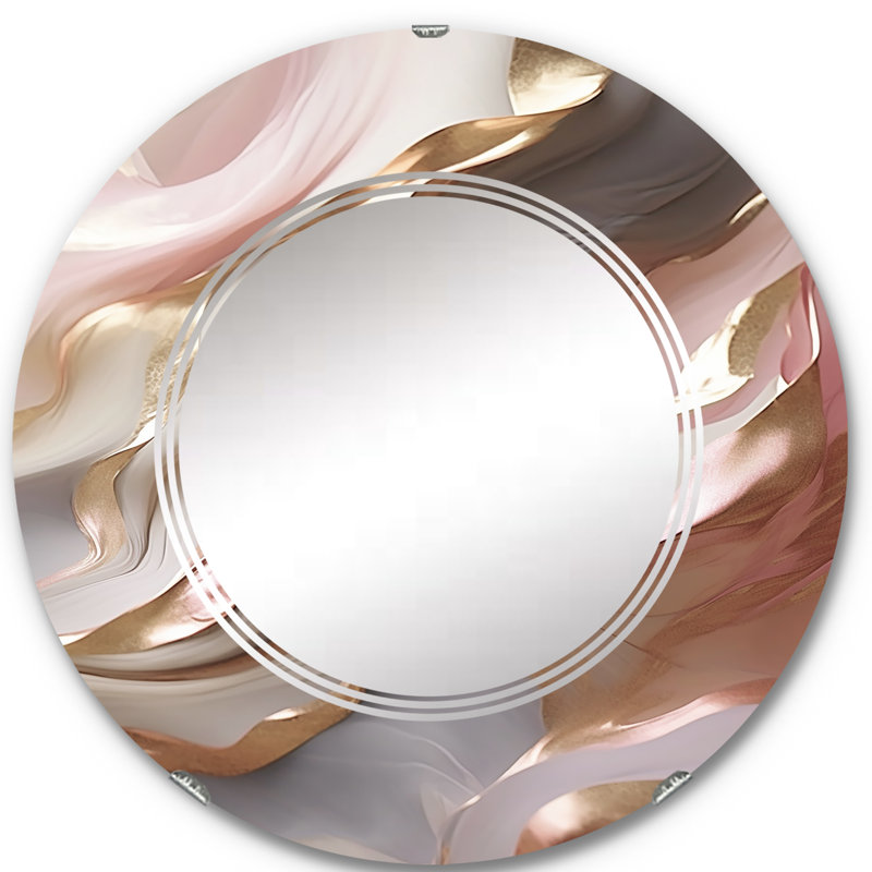 Ostadar - Miroir mural moderne rond, 24 po x 24 po