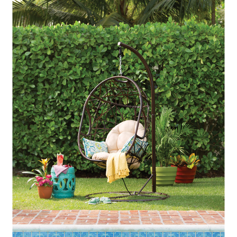 Tabouret de jardin en céramique Bartlesville, Bleu clair
