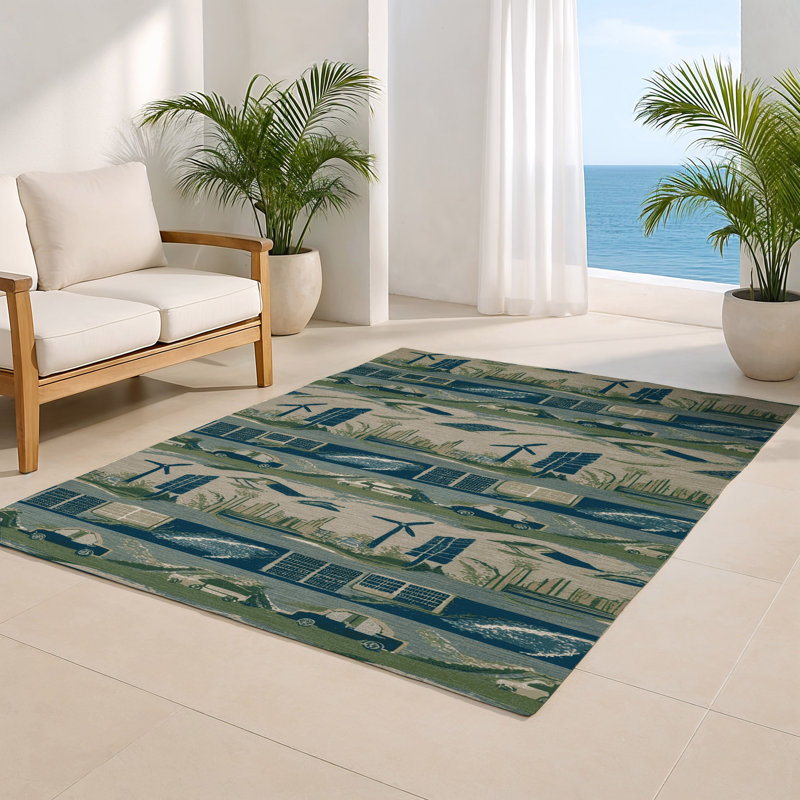 Tapis intérieur et extérieur gris Transport, Rectangulaire 8 pi x 10 pi