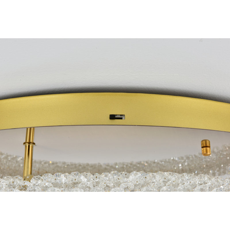 Bridgeton LED Semi Flush Mount, Satin Gold, 5.5" H x 26" W x 26" D