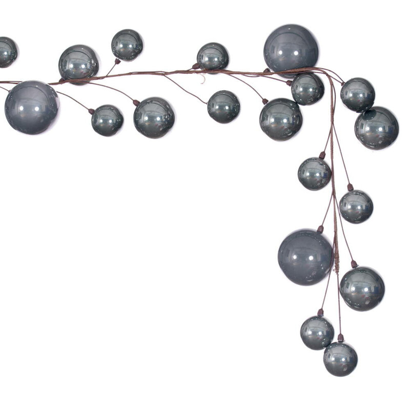 120'' in. Faux Garland, Pewter