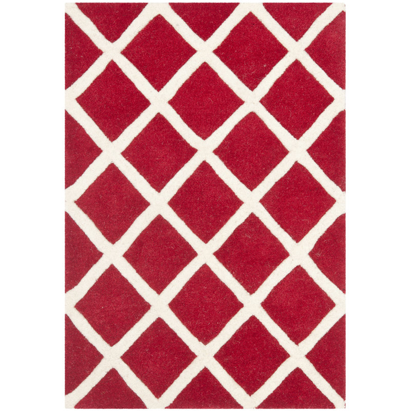 Teresita Hand Tufted Wool Geometric Rug, Rectangle 2' x 3'